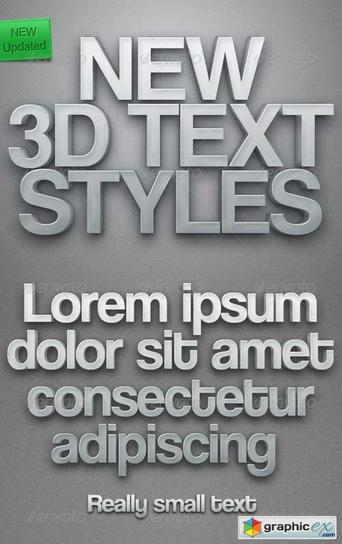 New 3D Text Styles