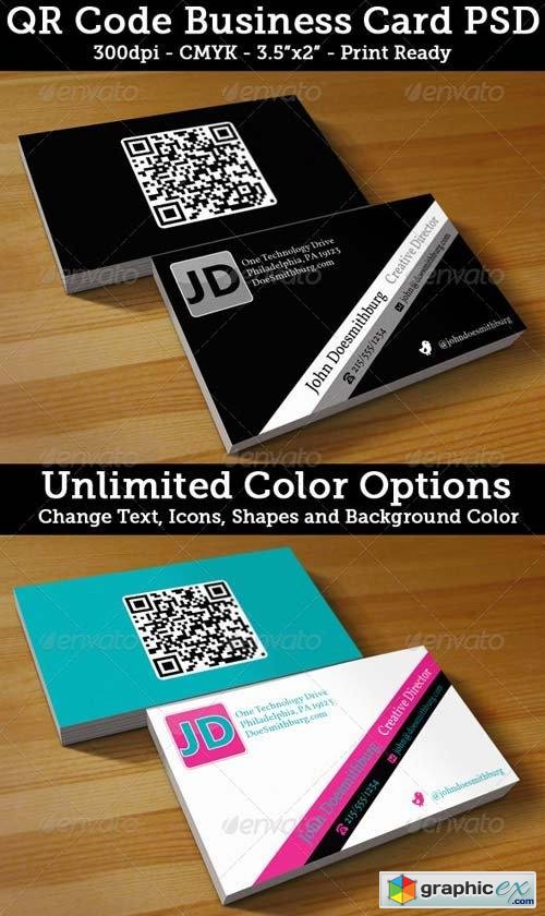 QR Code Business Card - Unlimited Colors