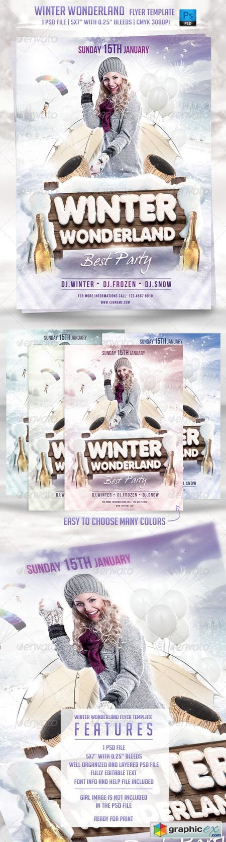 Winter Wonderland Flyer Template 6400891