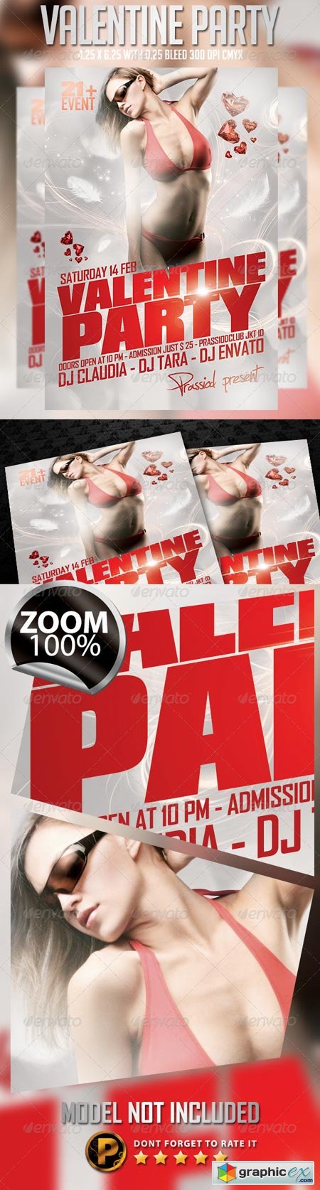 Valentine Party Flyer Template 6283936