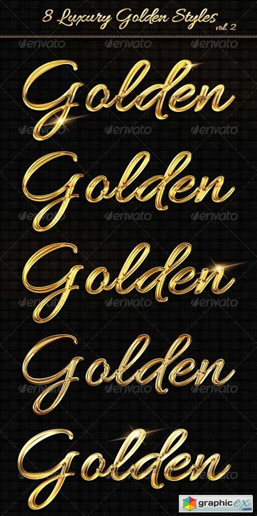 8 Luxury Golden Text Styles vol2