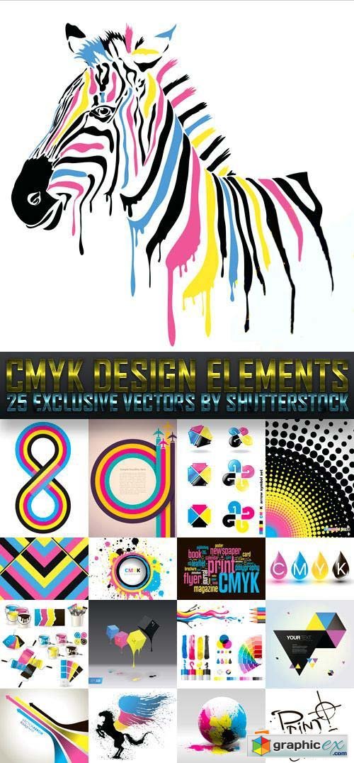 CMYK Design Elements 25xEPS