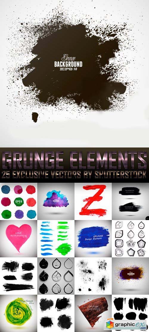 Grunge Elements 25xEPS