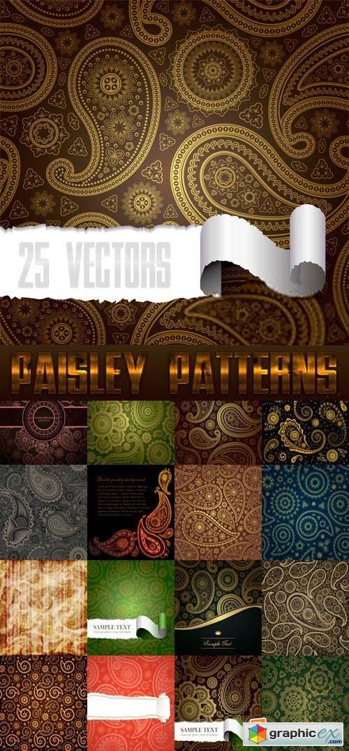 Paisley Patterns 25xEPS