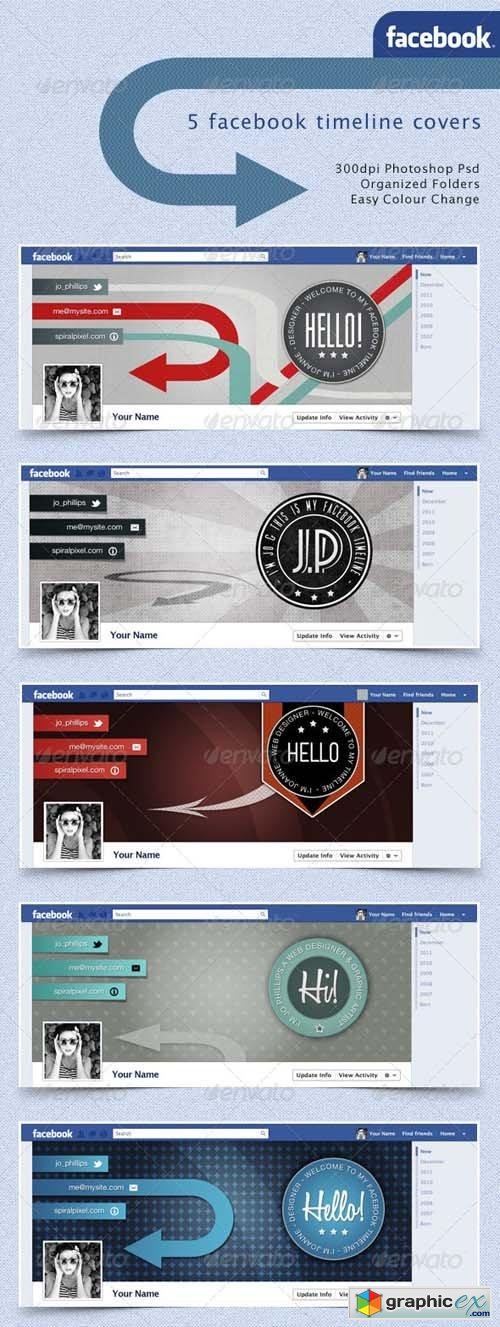 Facebook Timeline Covers - Retro Badges