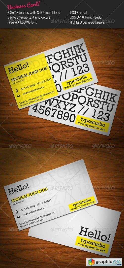 Alphabet Business Card