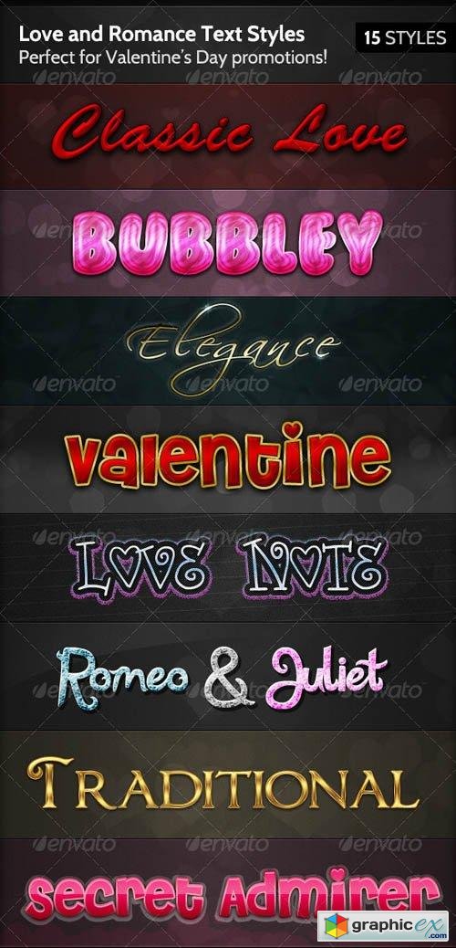 Love and Romance Text Styles