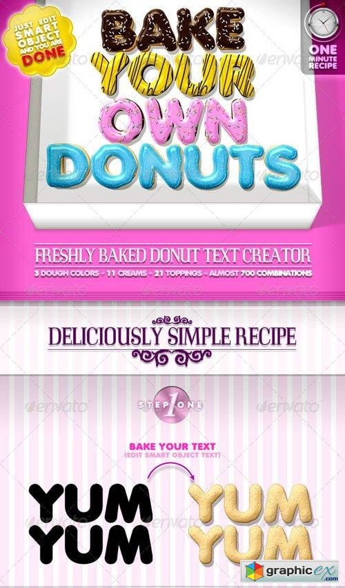 Doughnut Text Creator // almost 700 Combinations