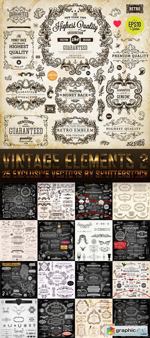 Vintage Elements 3, 25xEPS