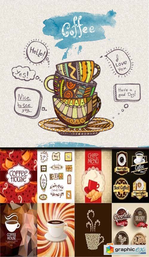 Coffee Illustrations 25xEPS