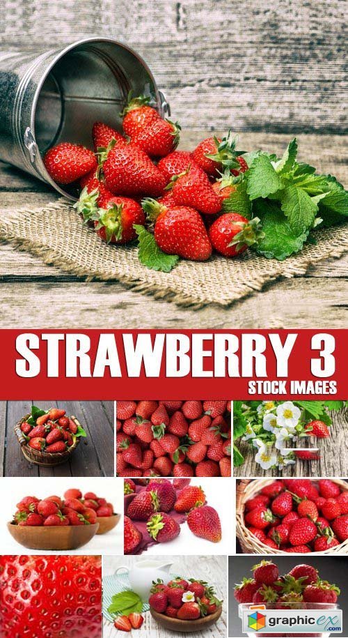 Stock Photos - Strawberry 3, 25xJPG