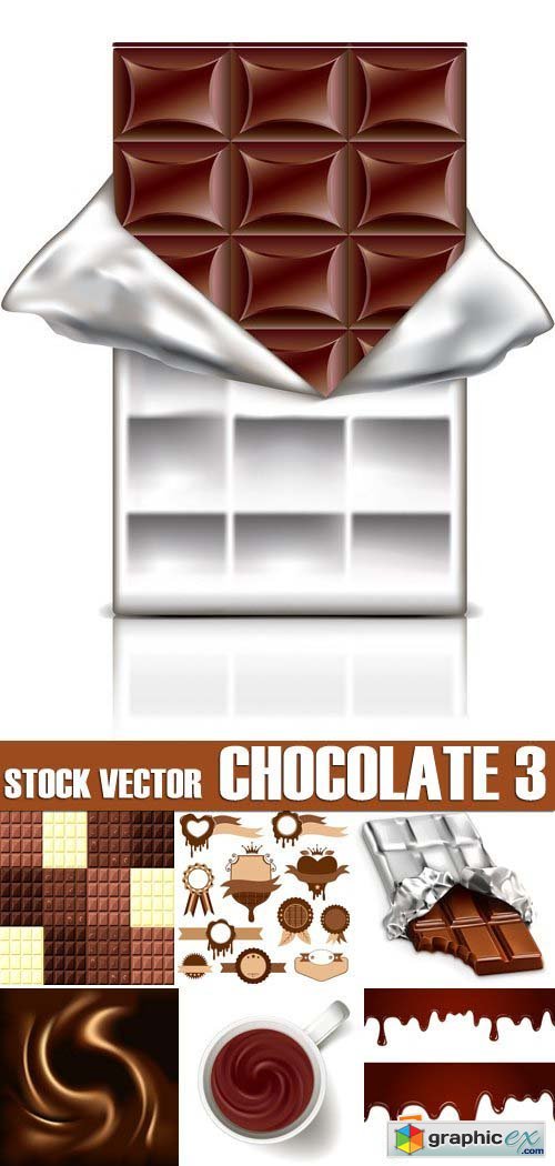 Stock Vectors - Chocolate 3, 25xEPS
