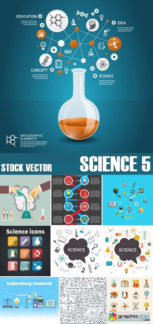 Stock Vectors - Science 5, 25xEPS