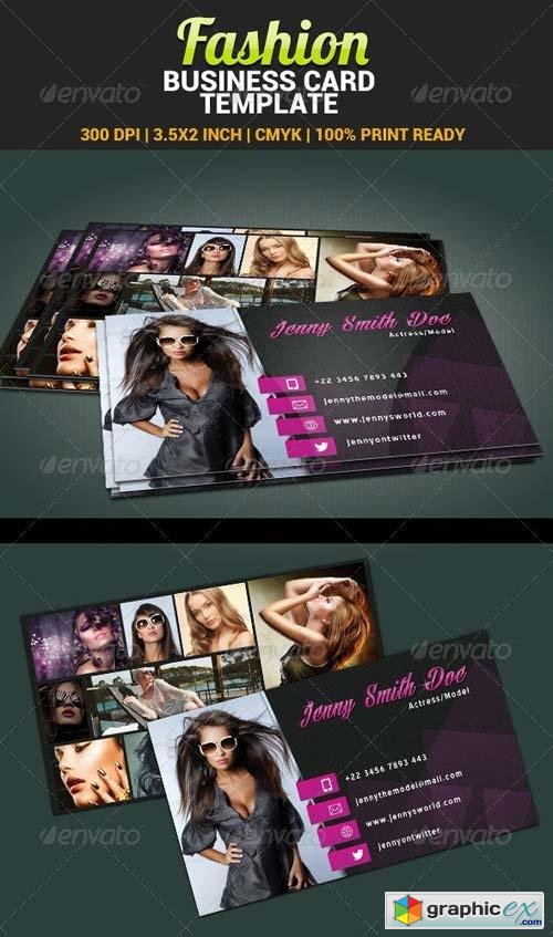 Fashion Model Actress Business Card Template