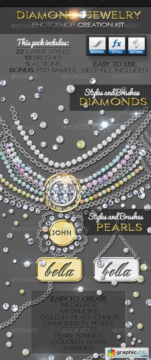 Diamond Gold Silver and Pearls Jewelry Creator