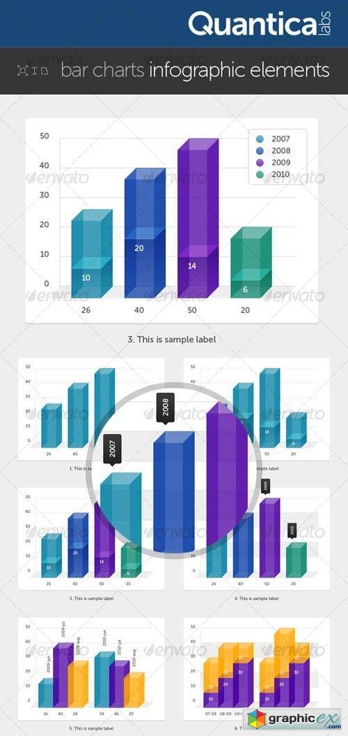 Bar Charts Infographic Elements