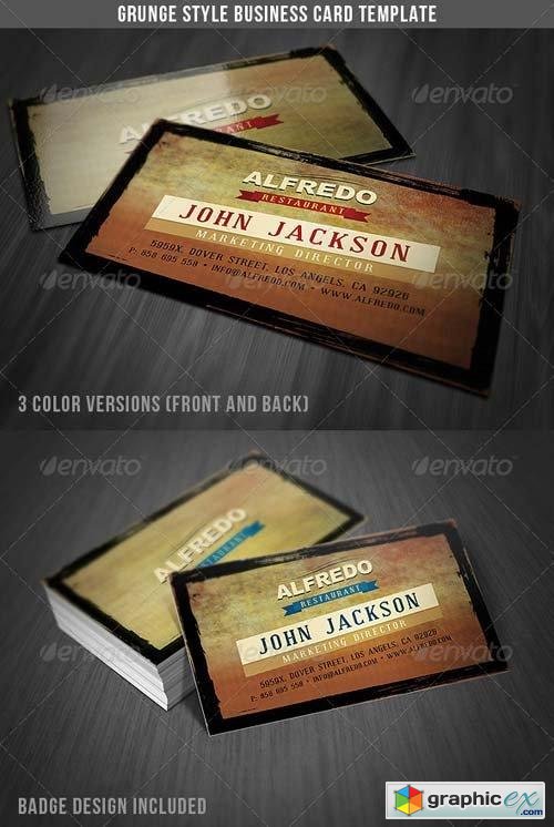 Grunge Style Business Card