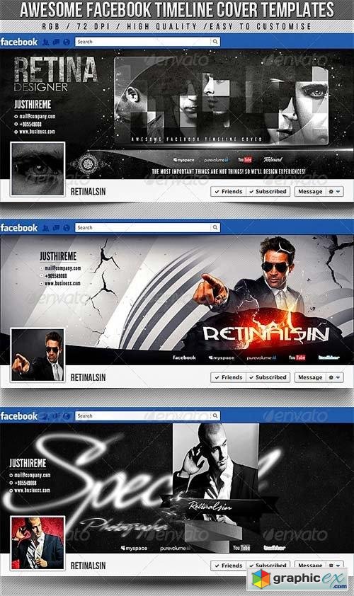 Facebook Timeline Covers - 3in1