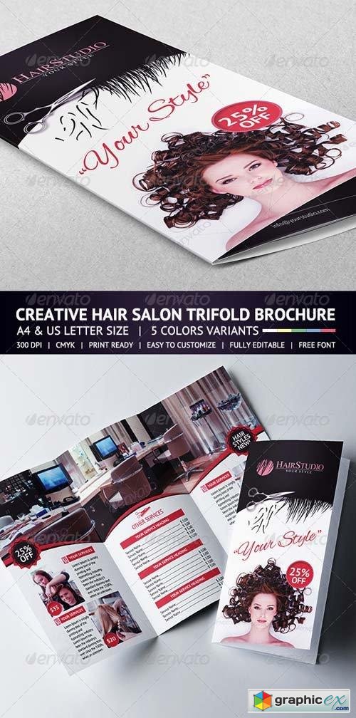 Hair Salon Trifold Brochure