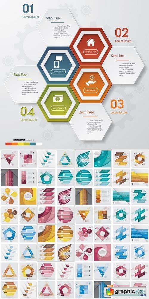 Infographic Design Elements in vector set from stock 64 25xEPS