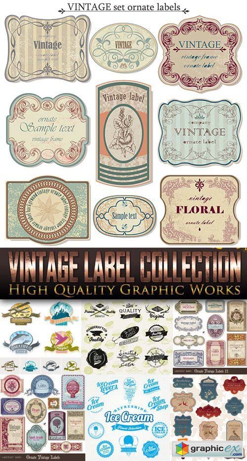 Vintage Label Collection 25xEPS