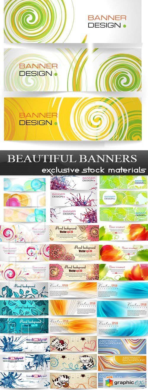 Beautiful Banners Collection, 25xEPS