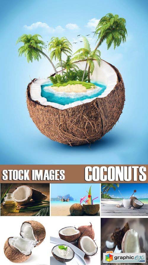 Stock Photos - Coconuts, 25xJPG