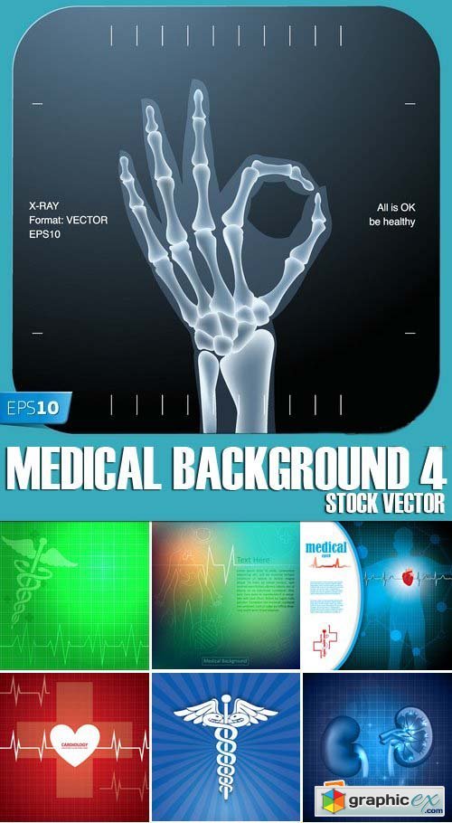 Stock Vectors - Medical background 4, 25xEPS