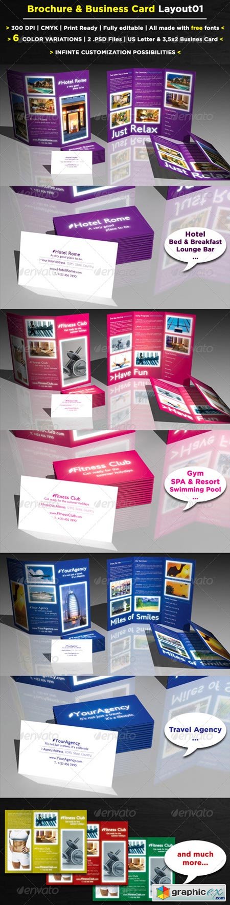 6 Pages Brochure + Business Card 157988