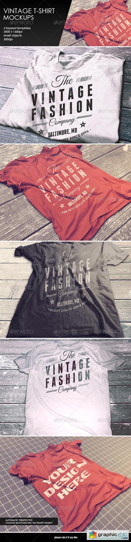 Download Vintage T-Shirt Mockup 8376796 » Free Download Vector ...