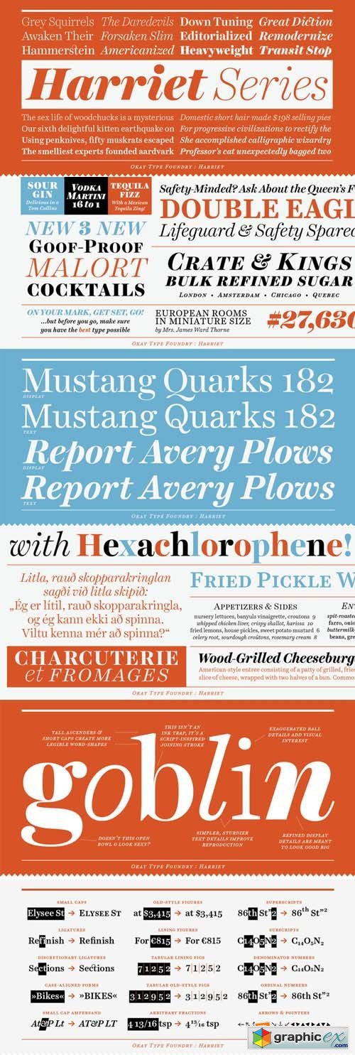 Harried Series Font Family - 20 Font $800