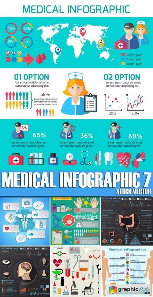 Stock Vectors - Medical Infographic 7, 25xEPS