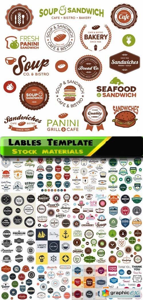 Lables Template design in Vector set 13 25xEPS
