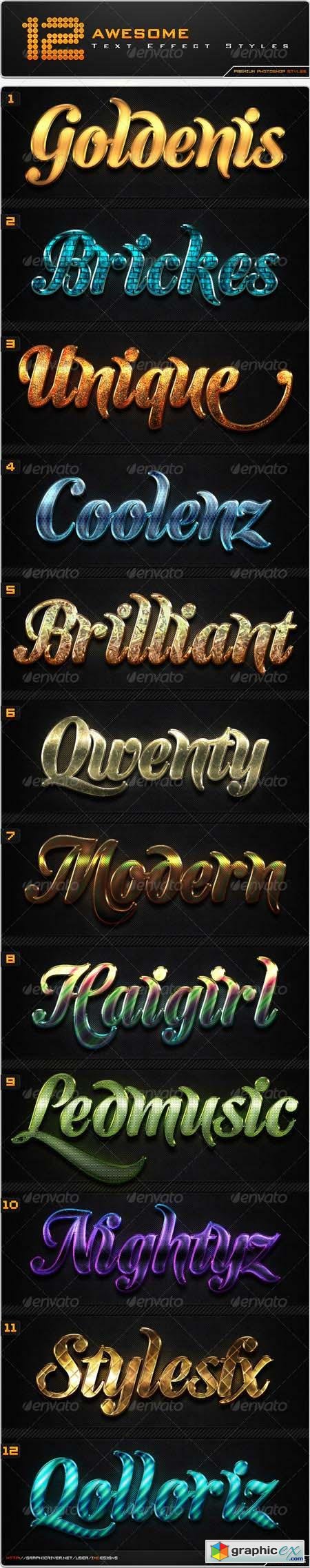 12 Awesome Text Effect Styles 8507767