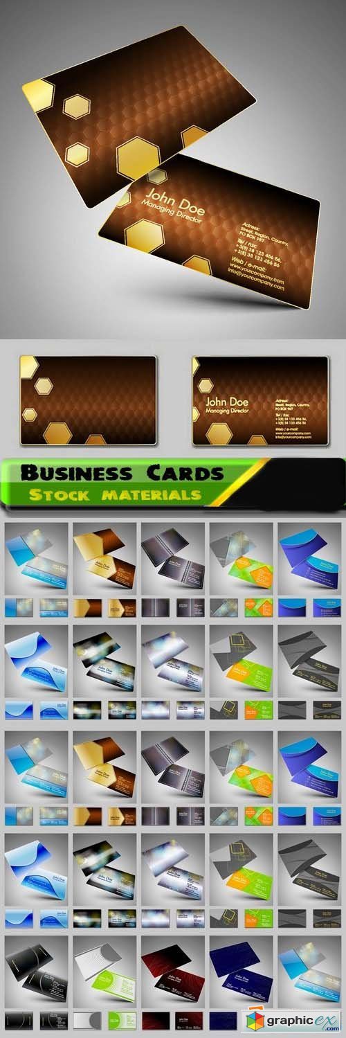 Business cards Template design set 5 25xEPS
