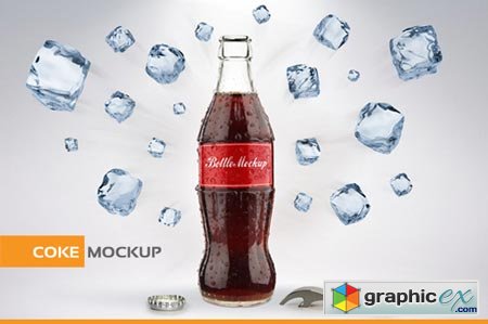 Bottle of Cola Mockup 10441