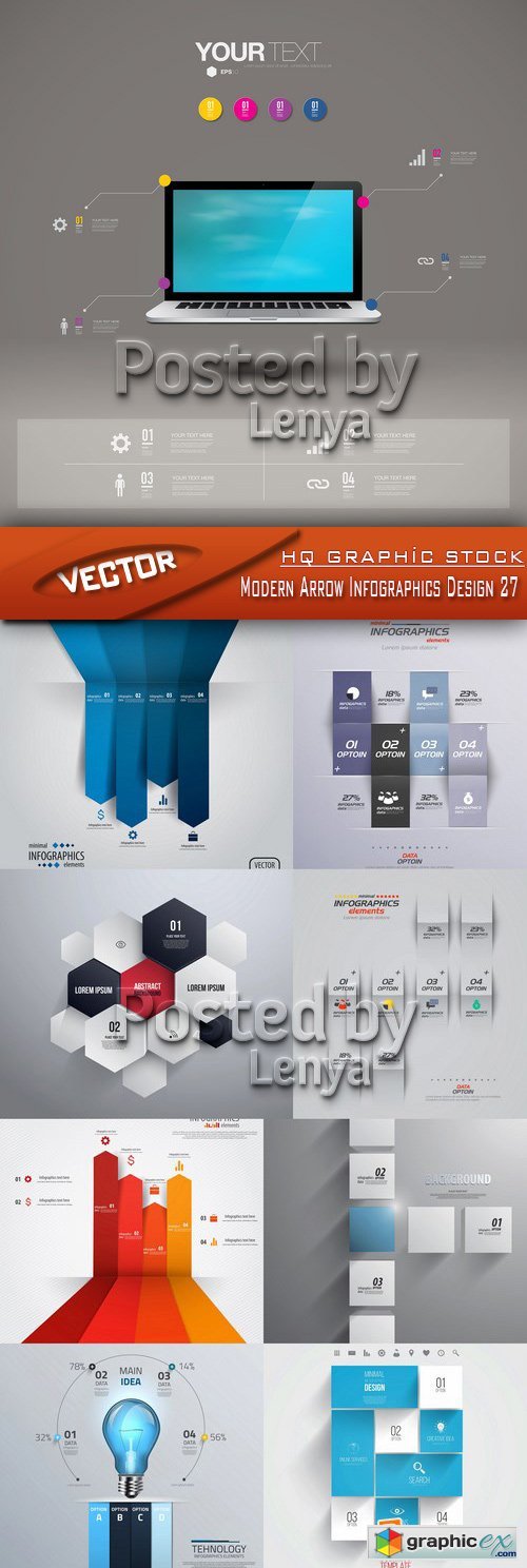 Stock Vector - Modern Arrow Infographics Design 27
