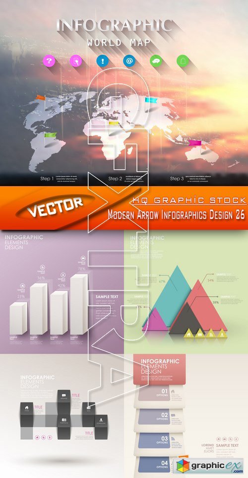 Stock Vector - Modern Arrow Infographics Design 26