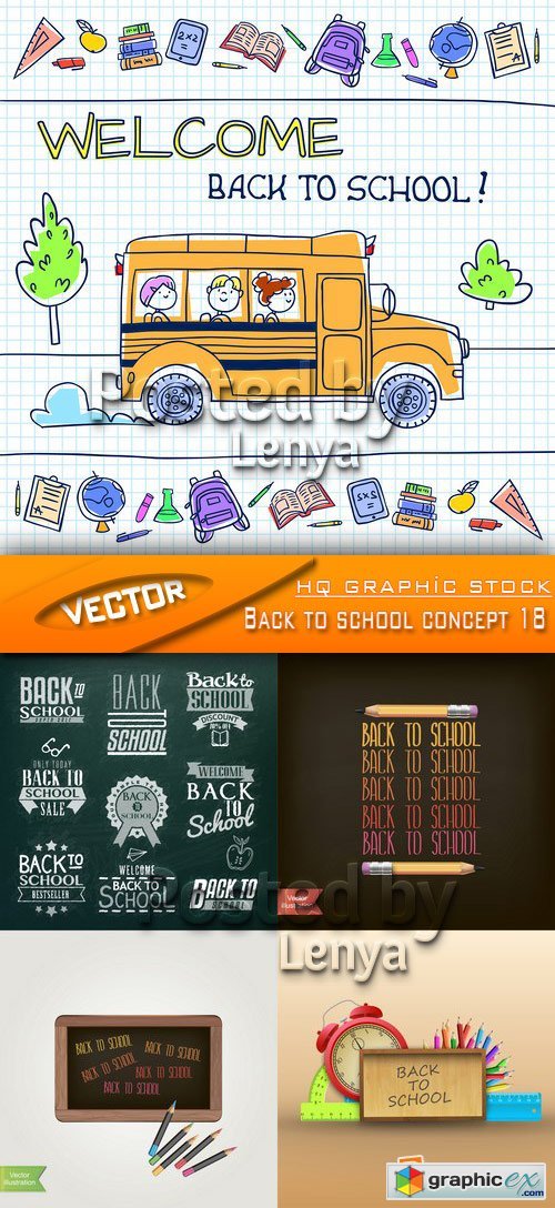 Stock Vector - Back to school concept 18