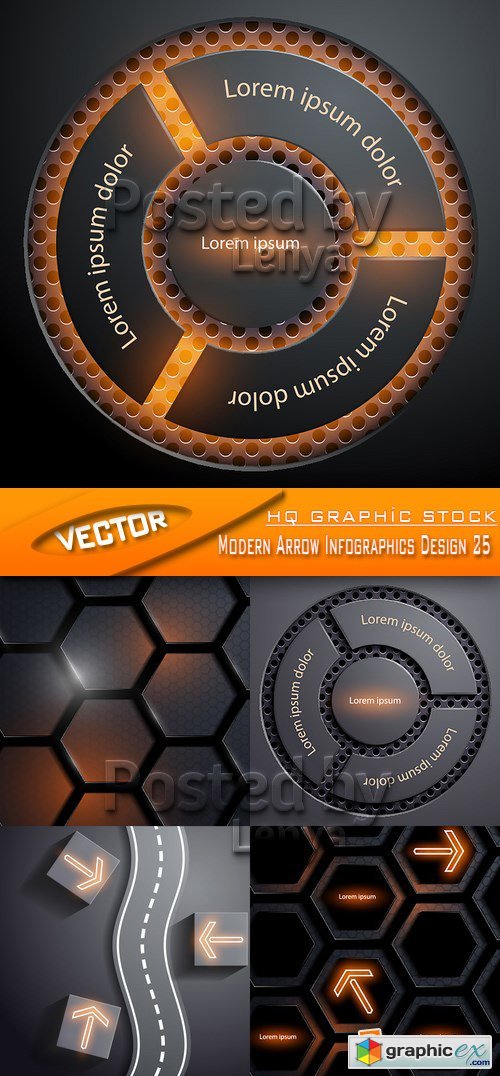 Stock Vector - Modern Arrow Infographics Design 25
