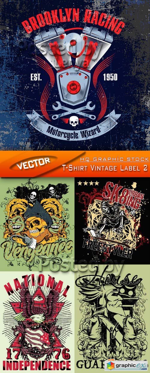 Stock Vector - T-Shirt Vintage Label 2