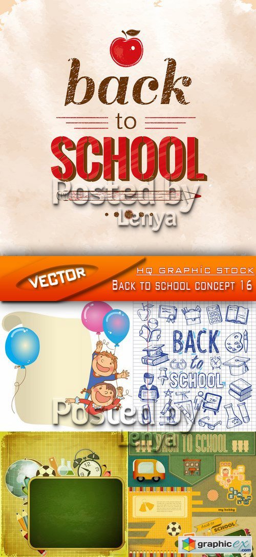 Stock Vector - Back to school concept 16