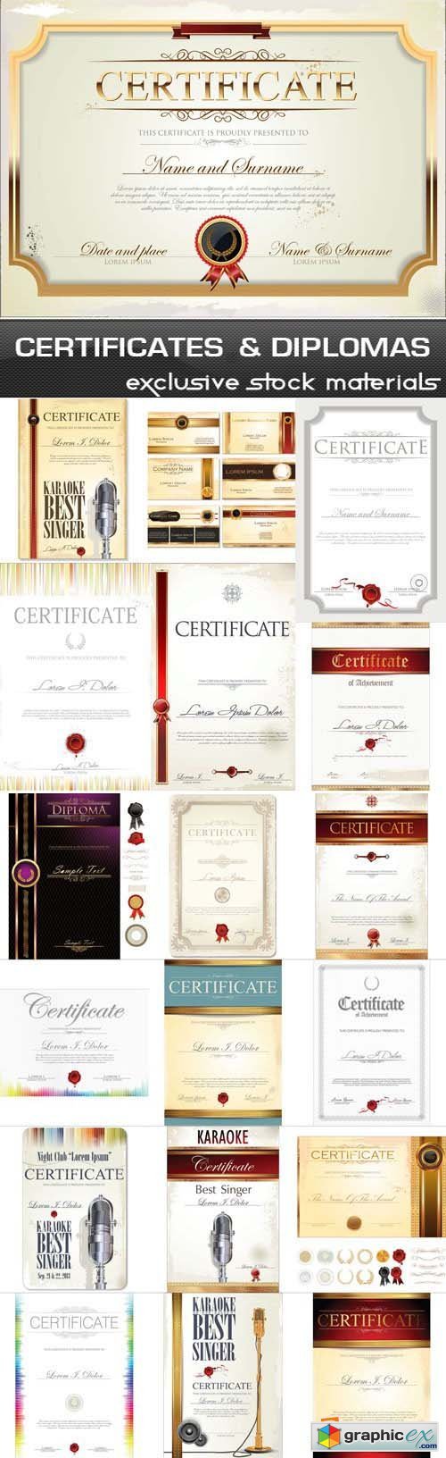 Certificates & Diplomas 25xEPS