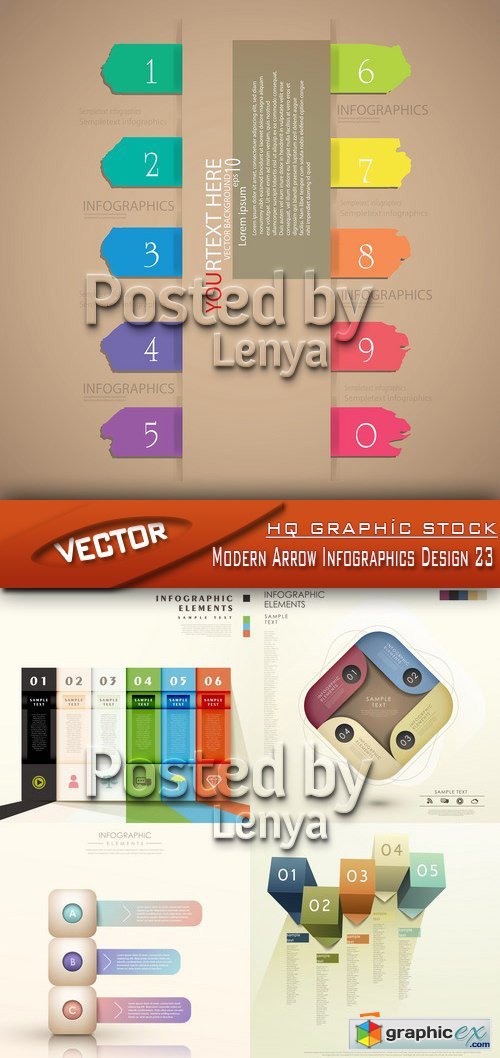 Stock Vector - Modern Arrow Infographics Design 23
