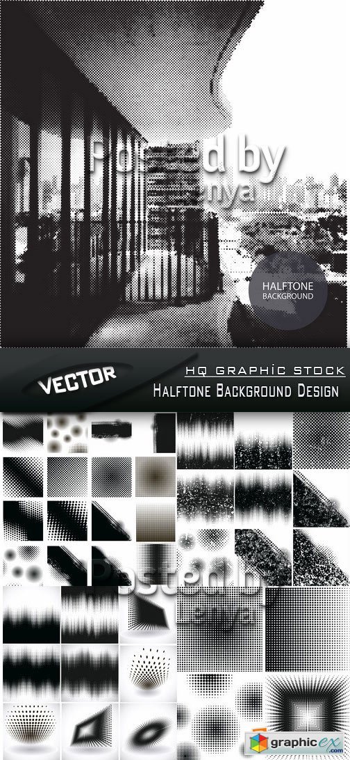 Stock Vector - Halftone Background Design