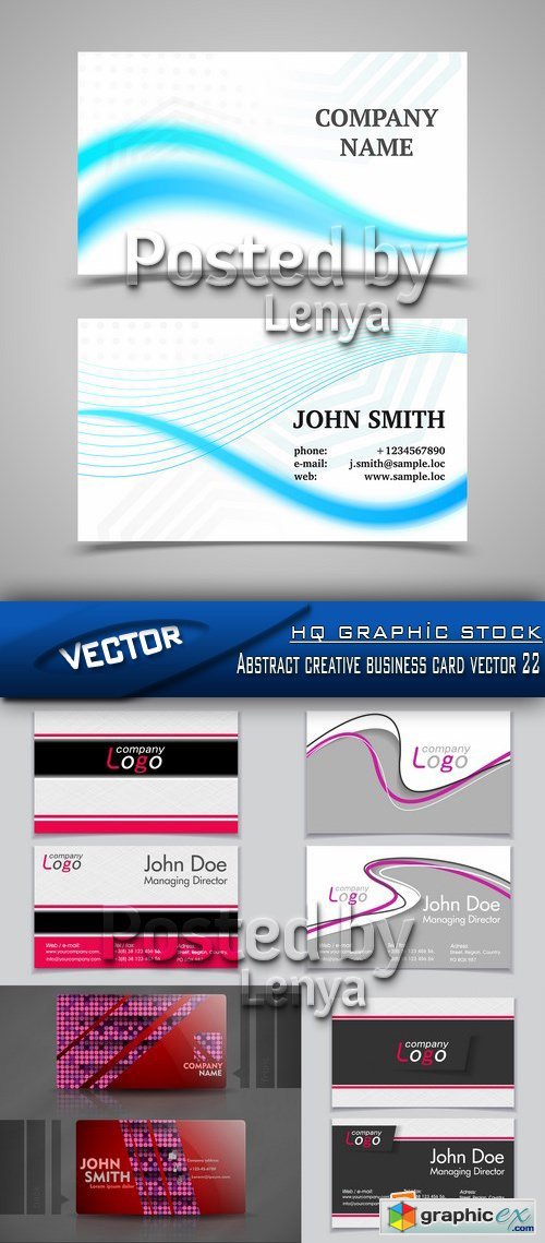 Stock Vector - Abstract creative business card vector 22