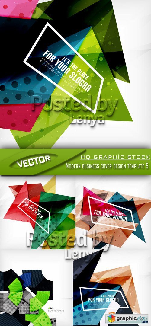 Stock Vector - Modern business cover design template 5