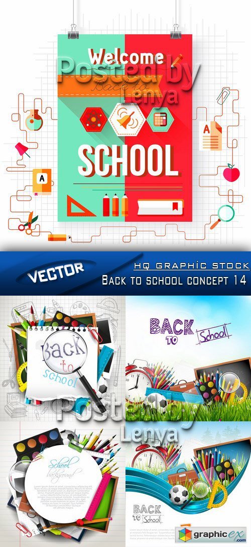Stock Vector - Back to school concept 14