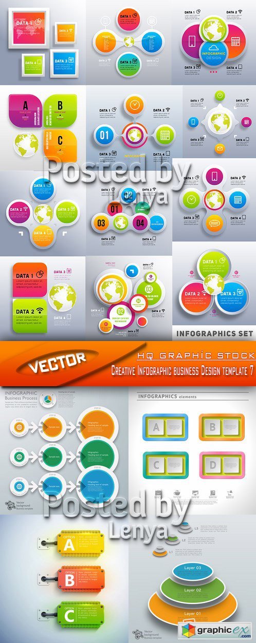 Stock Vector - Creative Infographic business Design template 7