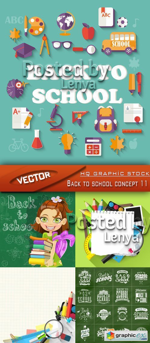 Stock Vector - Back to school concept 11